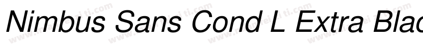 Nimbus Sans Cond L Extra Black字体转换